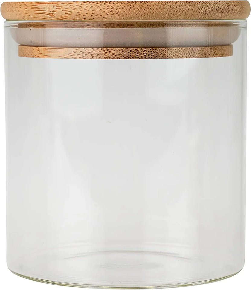 【AU Stock】 Empty 22 Piece Bamboo Spice Jar Starter Pack with Wooden Lids Glass Food Storage Jars with Bamboo Lids | 3 Sizes Included 12 X 75Ml, 6 X 250Ml, 4 X 500Ml