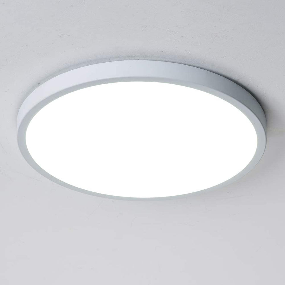 Flush Mount 11.8 Inch Ceiling Light,28W Surface Mount LED Light Fixture,Modern round Ceiling Light for Bedroom Kitchen Balcony Hallway,6000K/Cool White