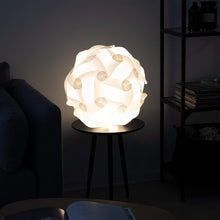 Load image into Gallery viewer, DIY Puzzle Lamp Shade - Modern IQ Jigsaw Light in 30 Pieces Min. 15 Different Designs - Diameter Approx. 15.7 In/40 Cm - White in Size XL
