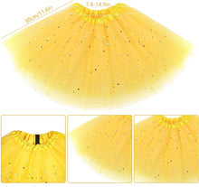 Load image into Gallery viewer, Skirt for Girls Ballet Tutu Sequins Sparkling Princess Dancing Tulle Tutu 12&quot; Length Costume for Party,Cosplay,Festive,Performance Underskirt
