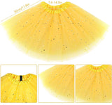 Skirt for Girls Ballet Tutu Sequins Sparkling Princess Dancing Tulle Tutu 12" Length Costume for Party,Cosplay,Festive,Performance Underskirt