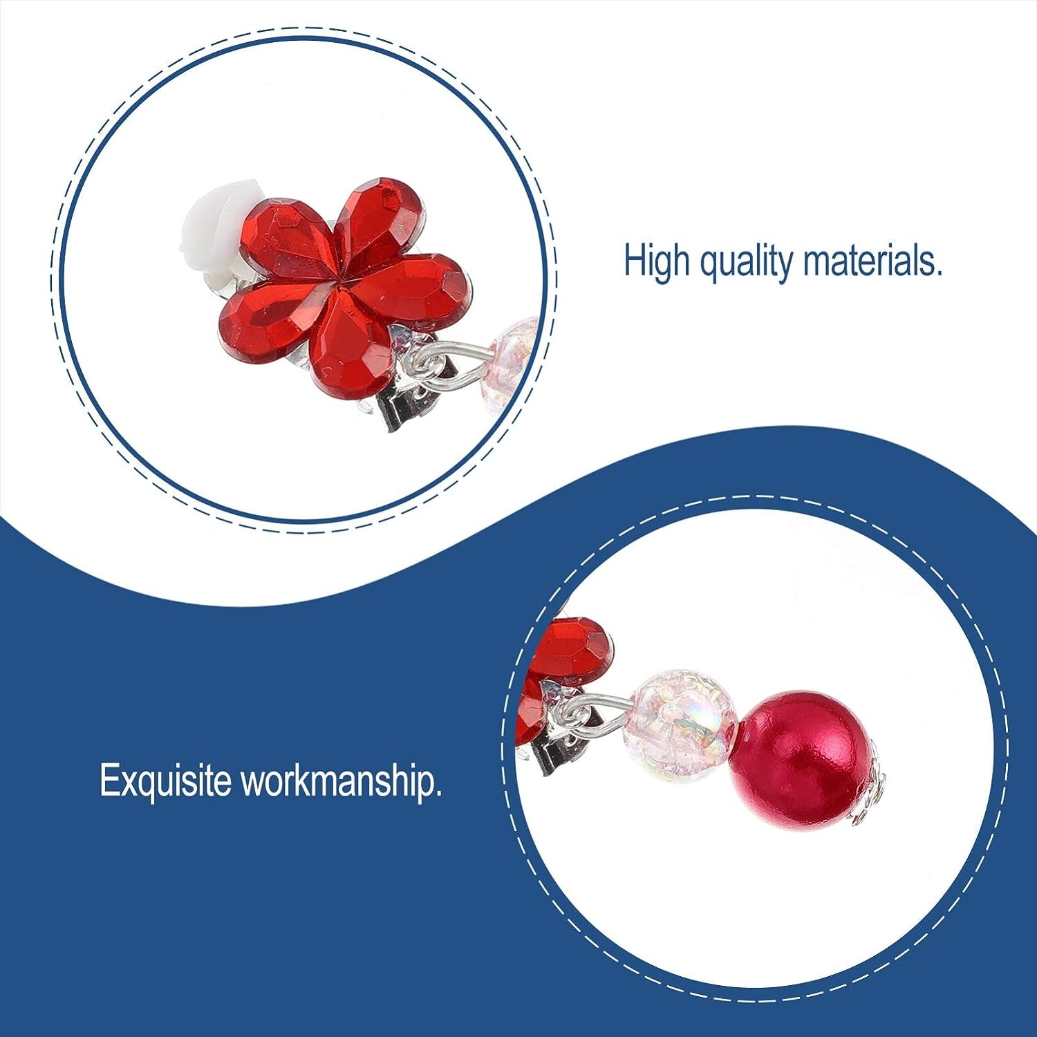 Pairs Crystal Clip on Earrings Girls Princess Play Jewelry Dangle Earring Clip on Earrings Jewelry Set