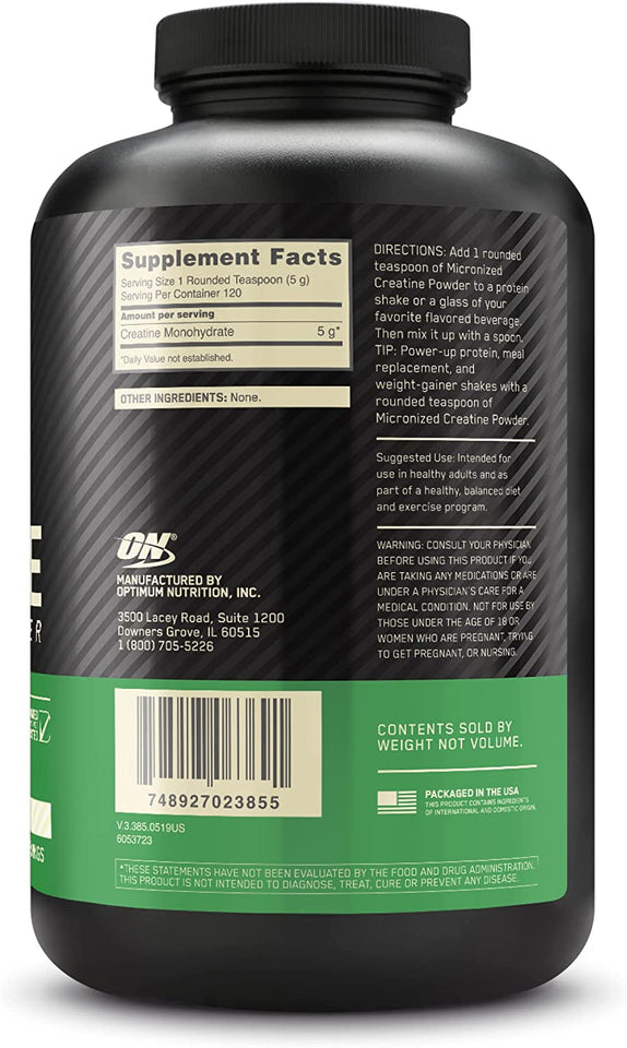 Creatine Powder, Unflavored, 600G