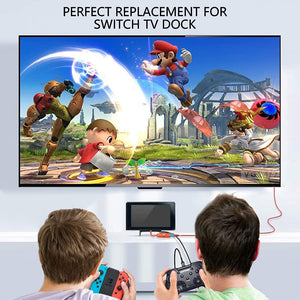Switch Dock, USB C Hub Adapter, 4K@60Hz HDMI Switch Docking Station Portable TV Dock for Nintendo Switch Charging Dock, Type C to HDMI TV Adapter for Nintendo Switch Macbook Pro Air Samsung Dex-Red