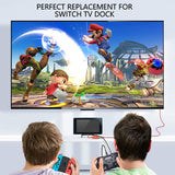 Switch Dock, USB C Hub Adapter, 4K@60Hz HDMI Switch Docking Station Portable TV Dock for Nintendo Switch Charging Dock, Type C to HDMI TV Adapter for Nintendo Switch Macbook Pro Air Samsung Dex-Red