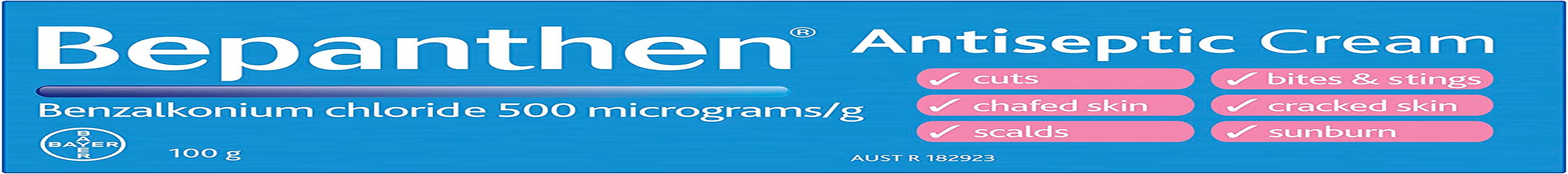 Antiseptic Soothing Cream for Cuts, Bites & Stings, Chafed Skin, Cracked Skin, Scalds and Sunburn, 100 G