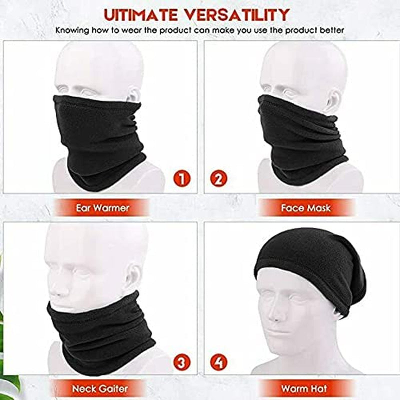 Neck Gaiter Fleece Neck Warmer Snood Tube Balaclava Scarves Scarf Ski Cycling Winter Warm