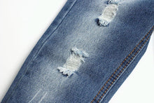 Load image into Gallery viewer, Baby Girl Boy Jeans,Little Kid Elastic Band inside Ripped Denim Pants…
