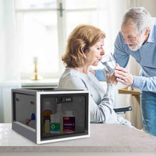 Load image into Gallery viewer, Lockable Box Large Capacity, Locking Box for Medicines, Premium Material Lockable Storage Bin Organizer Box for Fridge Food/Snacks/Phone/Tablet Jail(Black)
