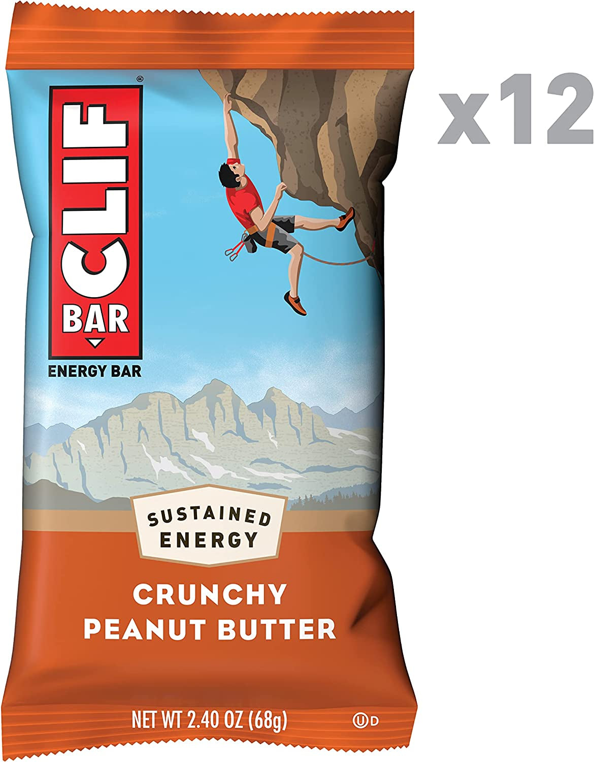 CLIF Energy Bar Crunchy Peanut Butter 12X68G