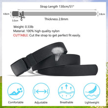 Load image into Gallery viewer, Men&#39;S Micro-Elastic Belts with Plastic Buckle for Work Sports, Easy Trim to Fit 27-46&quot; Waist
