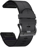 Leather+Silicone Watchband for Garmin Fenix 5 6 5X plus 6X Pro 7 7X Band Strap Quickly Fit 22 26Mm Wristband for Garmin Epix