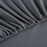 - Grey Fitted Sheet Set, 1000TC Ultra Soft Microfiber, Fitted Sheet & 2 Pillowcases (3Pcs, Queen Size)