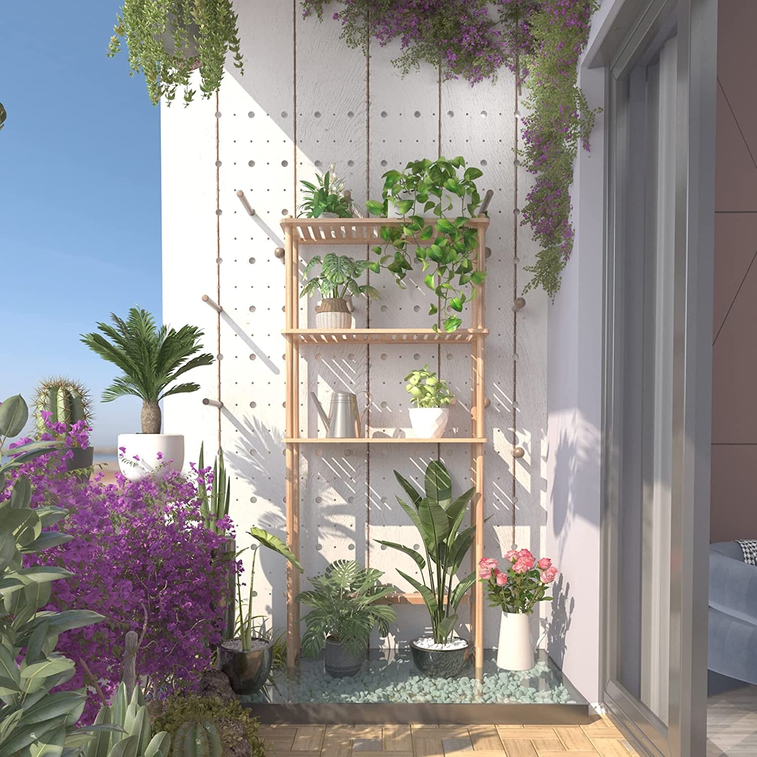 over the Toilet Storage Shelf Bamboo, 3-Tier over Toilet Organizer Rack, Freestanding above Toilet Shelf for Bathroom, Laundry, Space Saver, Natural Color