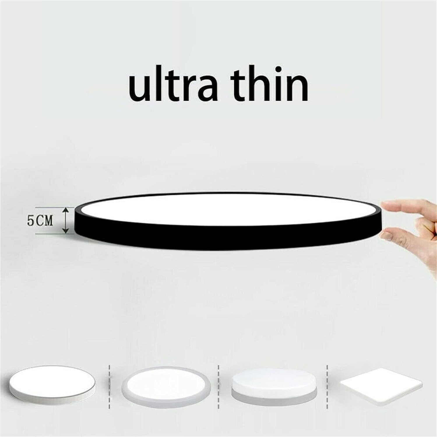 40Cm Led Ceiling Light Modern Surface Mount Flush Ceiling Light Fixture Ultra-Thin 5Cm Flat round Lamp for Bedroom Living Room Bathroom Porch Hallway Utility Laundry Closet Room