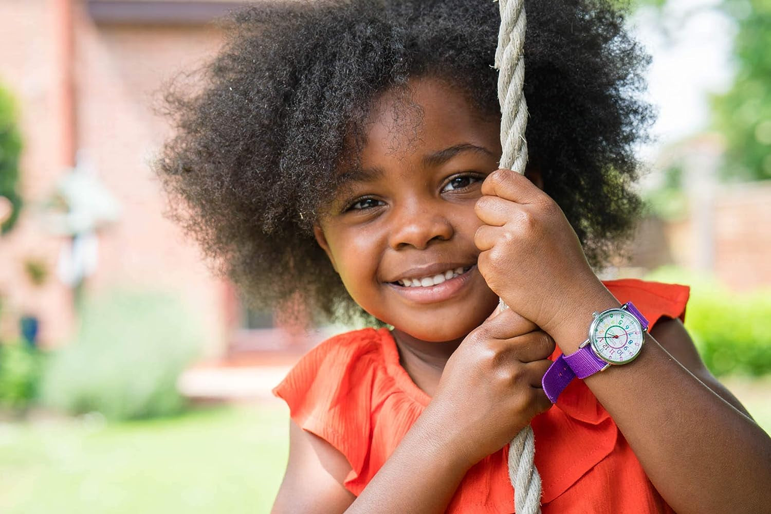 Learn the Time Past/To Children'S Watch Purple #ERW-COL-PT