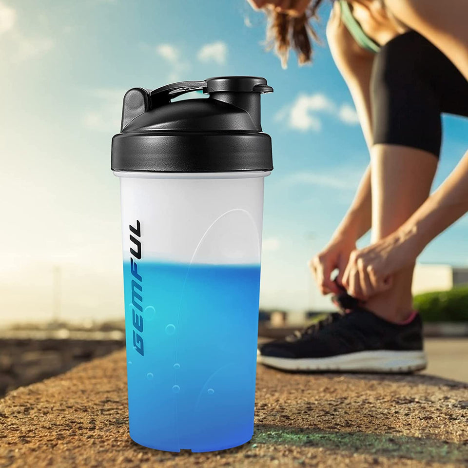 Shaker Bottle for Protein Mixes Bpa-Free Leak Proof Smothies Mixer Water Cups 2 Pack