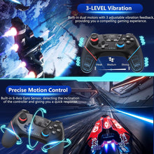 Load image into Gallery viewer, [2023 New Version]  Wireless Switch Controller, Switch Pro Controller Remote Gamepad Compatible with Switch/Lite/Oled, with 6-Axis Gyro, Dual Motors, Wake-Up and Turbo Function
