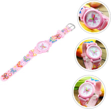 Load image into Gallery viewer, Butterfly Watch Girl Watch Ornament for Kids Toddler Watches Kids Watches for Girl Kids Watch Ornament Funny Kids Watch Plastic Pink Adorable Cartoon Watch Adorable Toddlers Watch
