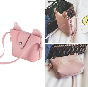 Little Girls' Shoulder Bag Handbag, Cute Cat Ear Crossbody Purse Body Bag for Kids Girls Toddlers (Pink)