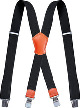 Load image into Gallery viewer, Suspenders for Men,  Mens Braces with Strong Metal Clips Wide 38Mm 1.5 Inch Heavy Duty Suspenders Adjustable and Elastic X Back One Size Fits All Men and Women
