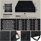 Mattress Bag for Moving and Storage Waterproof Reusable Mattress Cover with Handle for Moving Mattress Storage Bag Fit for Twin Queen King Size (Black, King)