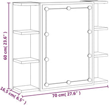 Load image into Gallery viewer, Mirror Cabinet with LED Bathroom Vanity Unit Wall-Mounted Make up Cosmetic Jewellery Dressing Mirror with Storage Shelf White
