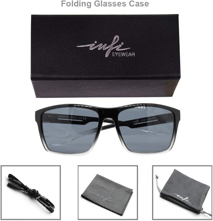Polarized Sunglasses for Men Fishing Driving Running Golf Sports Glasses Square UV Protection Designer Style Unisex