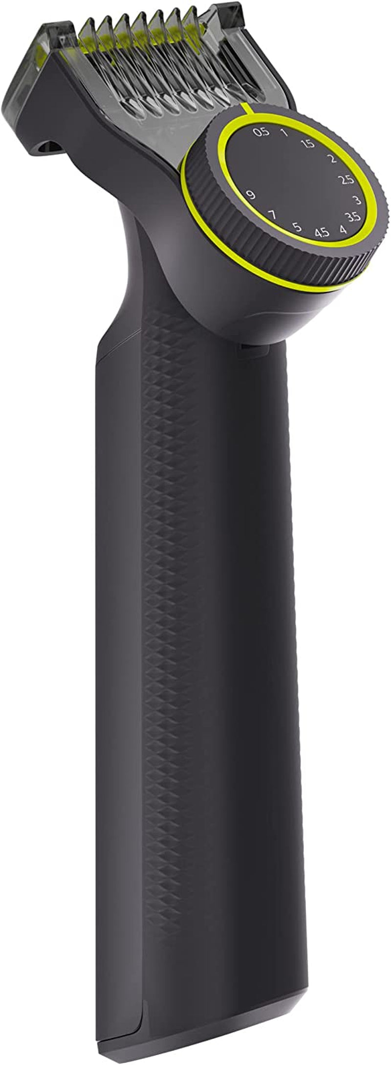 Oneblade Pro Face Shaver Trimmer with Rechargeable 90Min Li-Ion Battery, 1 Hour Charge Time, 14-Length Precision Comb and LED Digital Display, Chrome, QP6530/15