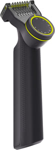 Oneblade Pro Face Shaver Trimmer with Rechargeable 90Min Li-Ion Battery, 1 Hour Charge Time, 14-Length Precision Comb and LED Digital Display, Chrome, QP6530/15