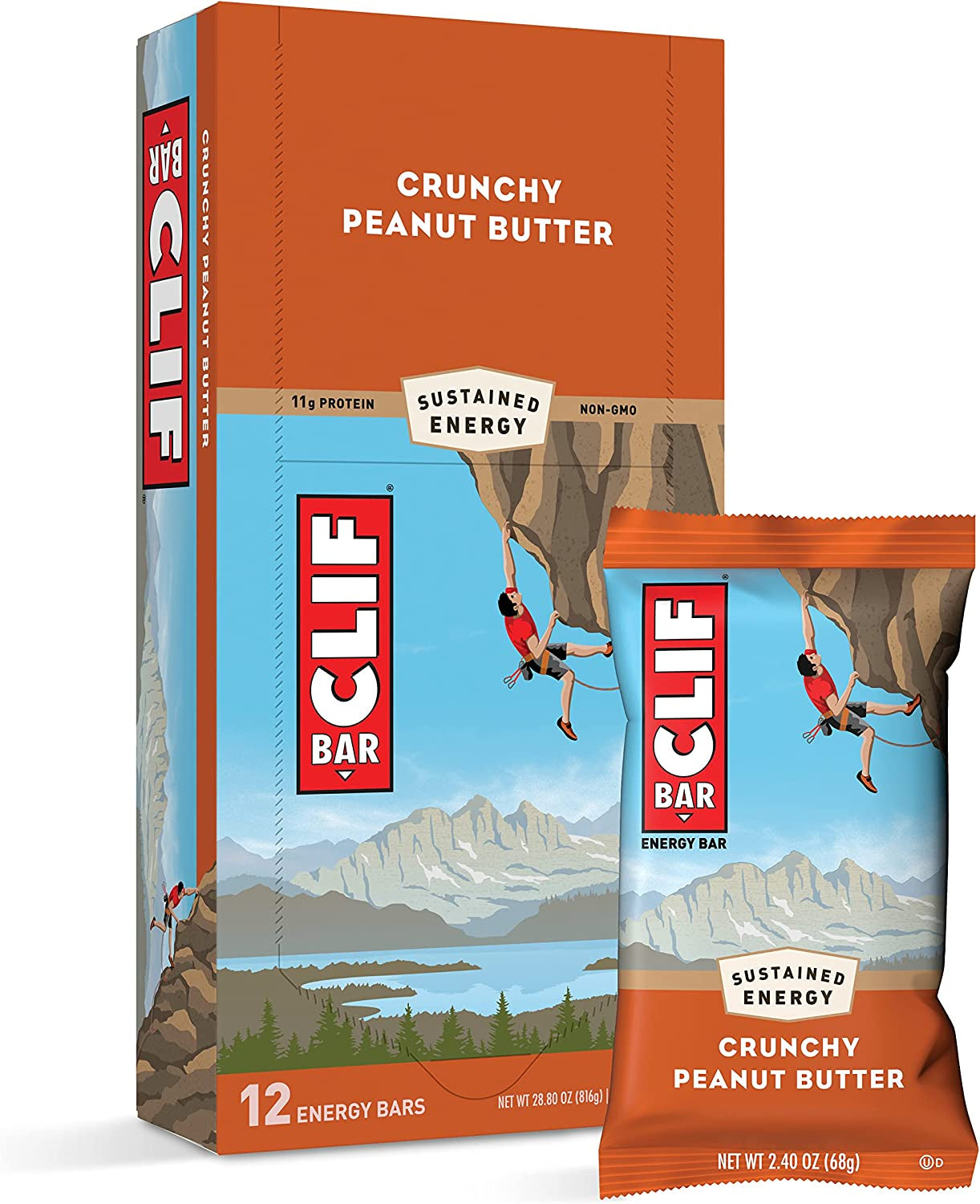 CLIF Energy Bar Crunchy Peanut Butter 12X68G