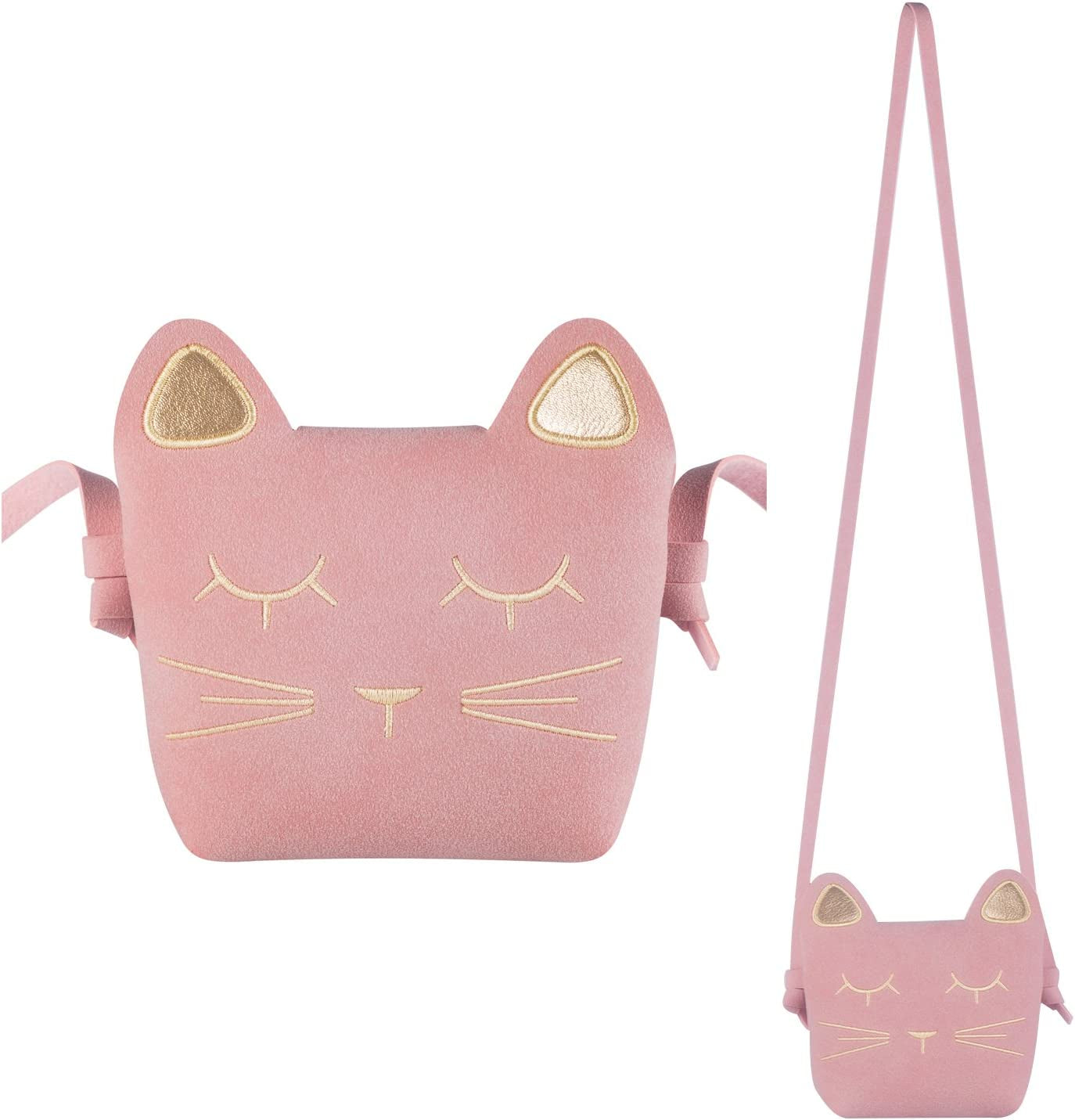 Little Girls Purses Pink Cute Cat Shoulder Crossbody Bag for Kids,Toddler,Girls, Pink