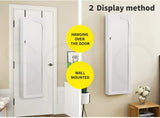 Jewellery Cabinet Full Length Mirror Mirrored Organizer Box Stand White
