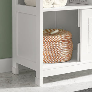FRG128-II-W Vanity Unit Bathroom Furniture with Foot Padding White