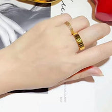 Load image into Gallery viewer, Love Rings for Women Band Rings Gold 18K Titanium Steel Wedding Ring Jewelry Anniversary Birthday Gifts for Women Men Girls Boys
