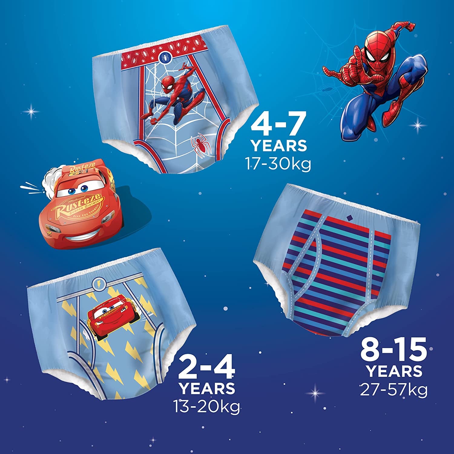 Drynites Night Time Pants for Boys 4-7 Years (17-30Kg) 9 Count