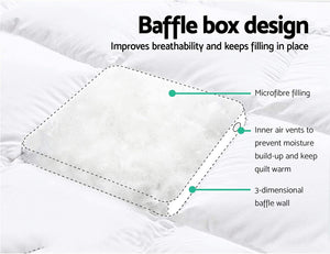 Queen Prime Pillowtop Mattress Topper Underlay Pad Mat Cover Q
