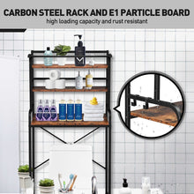 Load image into Gallery viewer, 3 Tier Storage Rack over Laundry Machine Industrial Bathroom Shelf Freestanding Washer Dryer Organiser Rack over the Toilet Rack Laundry Storage Shelves 70X40X155Cm
