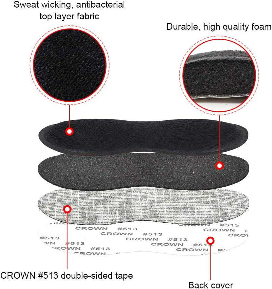 Dr. Foot'S Heel Grips for Men and Women, Self-Adhesive Heel Cushion Inserts Prevent Heel Slipping, Rubbing, Blisters, Foot Pain, and Improve Shoe Fit (Black)