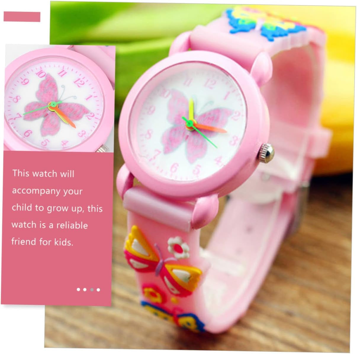 Butterfly Watch Girl Watch Ornament for Kids Toddler Watches Kids Watches for Girl Kids Watch Ornament Funny Kids Watch Plastic Pink Adorable Cartoon Watch Adorable Toddlers Watch