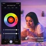 Smart LED Wifi Bulb  E14 4.5W RGBCW LED Lamp Bulb Dimmable Light Bulb Color Changeable, Compatible with Alexa, Google Home No Hub Required （1 Pack,Globe)