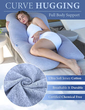 Load image into Gallery viewer, Pregnancy Pillow U-Shape Body Pillow, Maternity Pillow Support Detachable Extension - Machine Washable Jersey Cover
