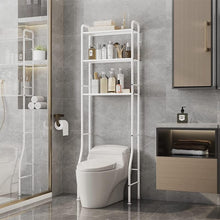 Load image into Gallery viewer, over the Toilet Storage 3-Tier over Toilet Bathroom Organizer over Washing Machine Rack Bathroom Shelf White
