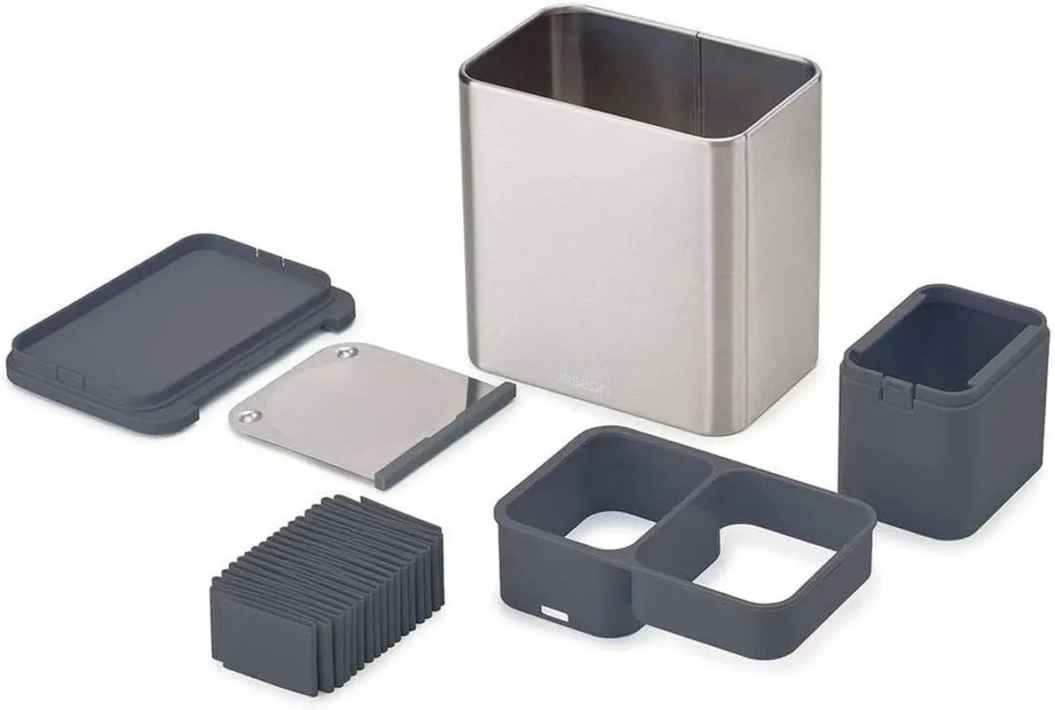 Surface Stainless-Steel Knife and Utensil Pot - Grey