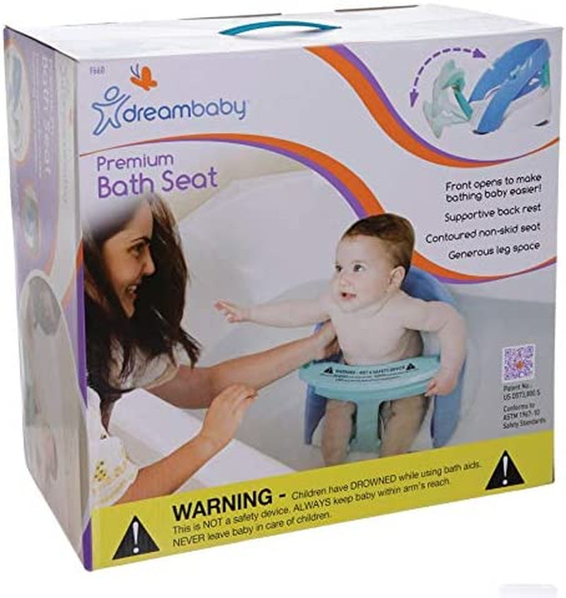 Premium Baby Bath Seat - with Strong Suction Cup Base - Aqua/Blue - Model F660