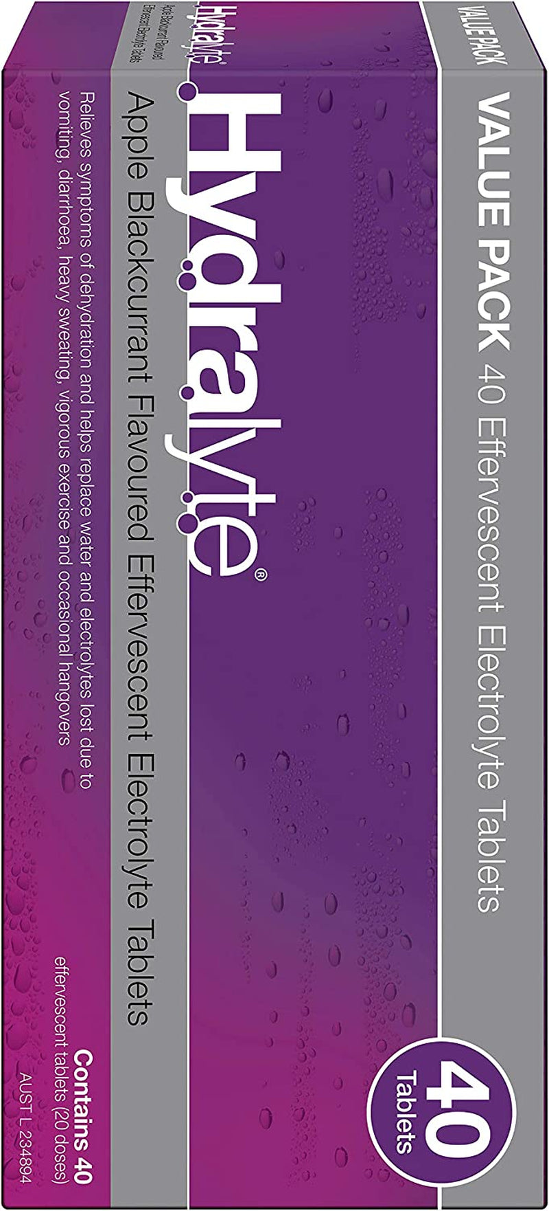 Effervescent Electrolyte Tablets Apple Blackcurrant Flavoured 40 Tablets