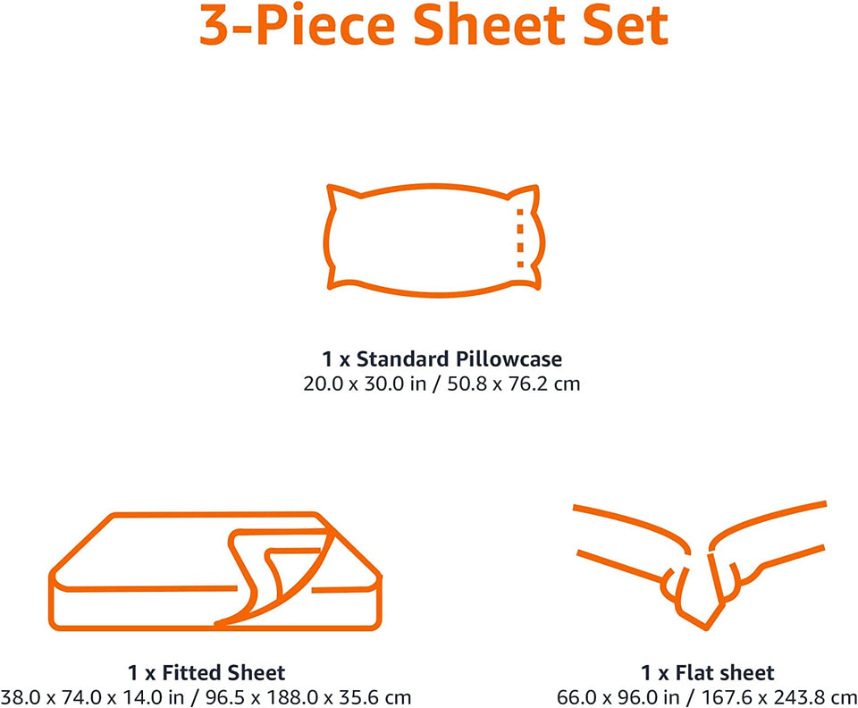 Lightweight Super Soft Easy Care Microfiber Bed Sheet Set with 14" Deep Pockets - Twin, Lavender Paisley