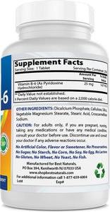 Vitamin B-6 25 Mg Tablets, 250 Count