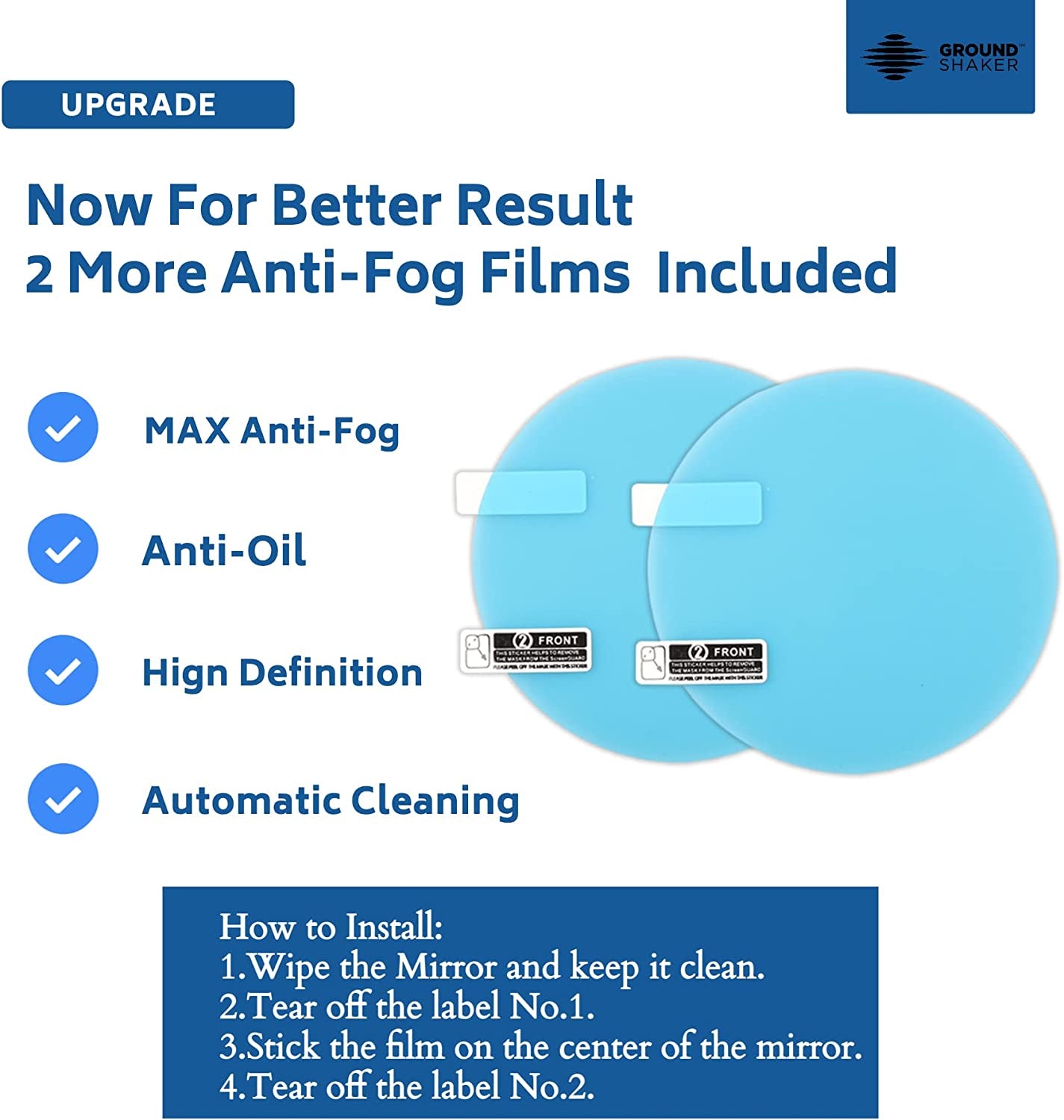 ® Shower Mirror Fogless for Shaving – Premium Shower Shaving Mirror with Suction Cups – Shatterproof No Fog Shower Mirror for Shaving – Easy Installation – Lightweight and Travel-Friendly