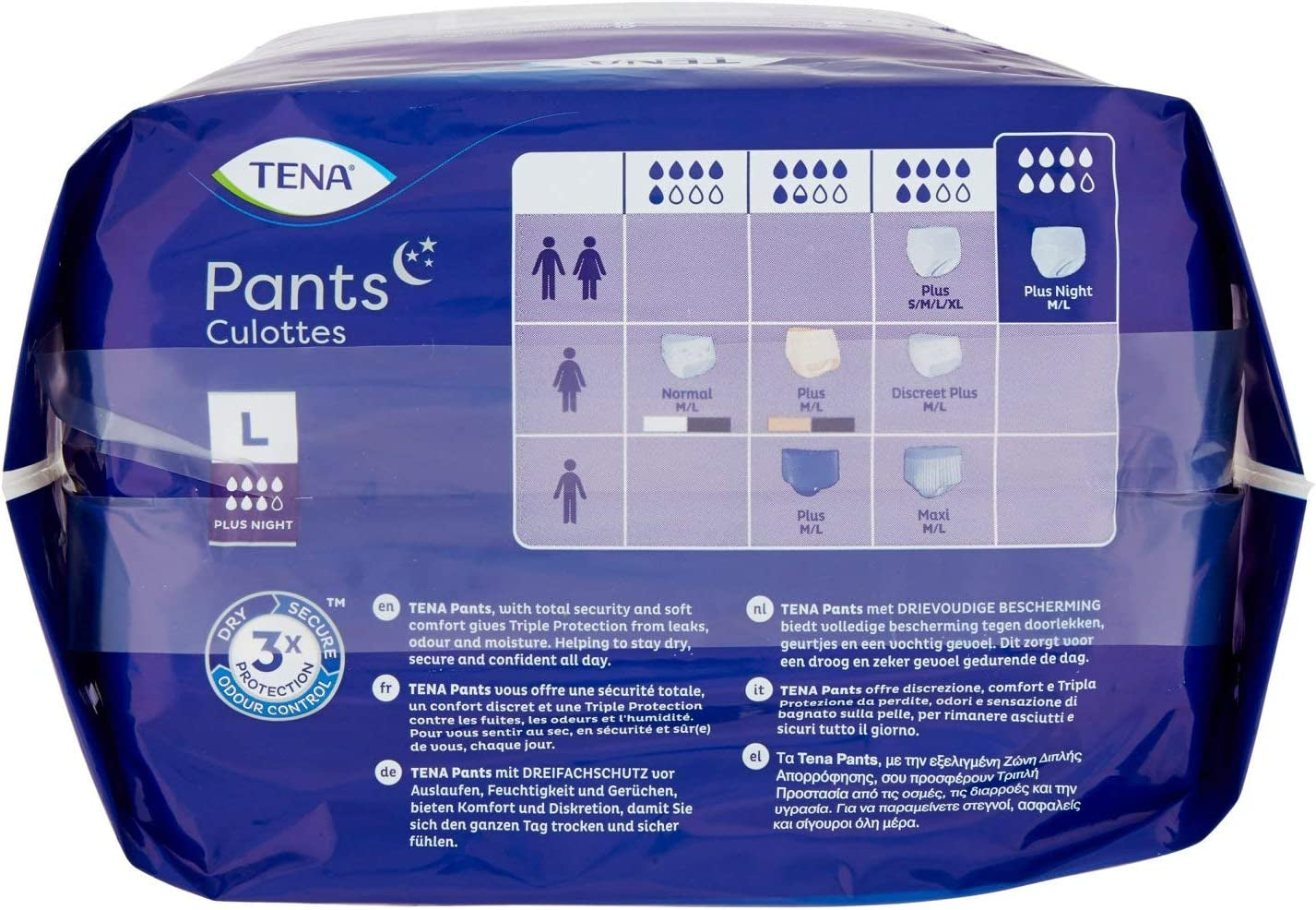 Night Pants, Unisex, Heavy Incontinence (Pack of 12), Large 12 Count, Pack of 12